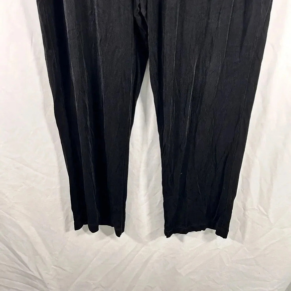 Chico's Pants Women's XL Black Pull On Soft Lightly Ribbed Stretchy - Picture 3 of 9